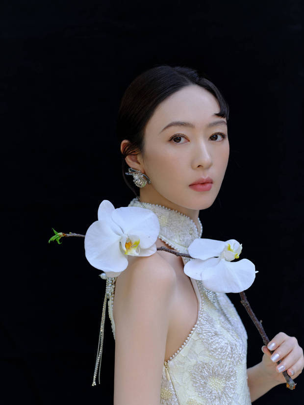 童瑶新中式无袖长裙 展东方古韵-5